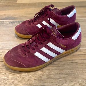 Magenta/Fuscia/Maroon-like Adidas Hamburg Men's shoes